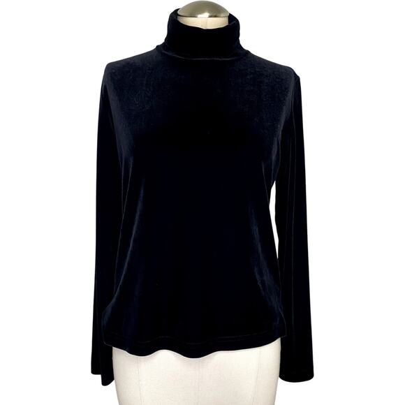 Vintage Sno Skins Chic Velvet 90's Grunge Gothic Minimalist Turtle Neck - Picture 1 of 16